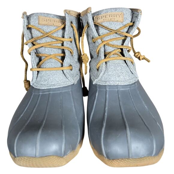 Sperry Saltwater Duck Boots | Women’s 6.5 Gray Quilted Thinsulate Waterproof - Picture 5 of 10